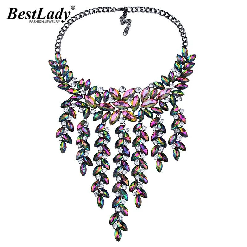 Лучшее женское роскошное сексуальное богемное массивное ожерелье разноцветное
