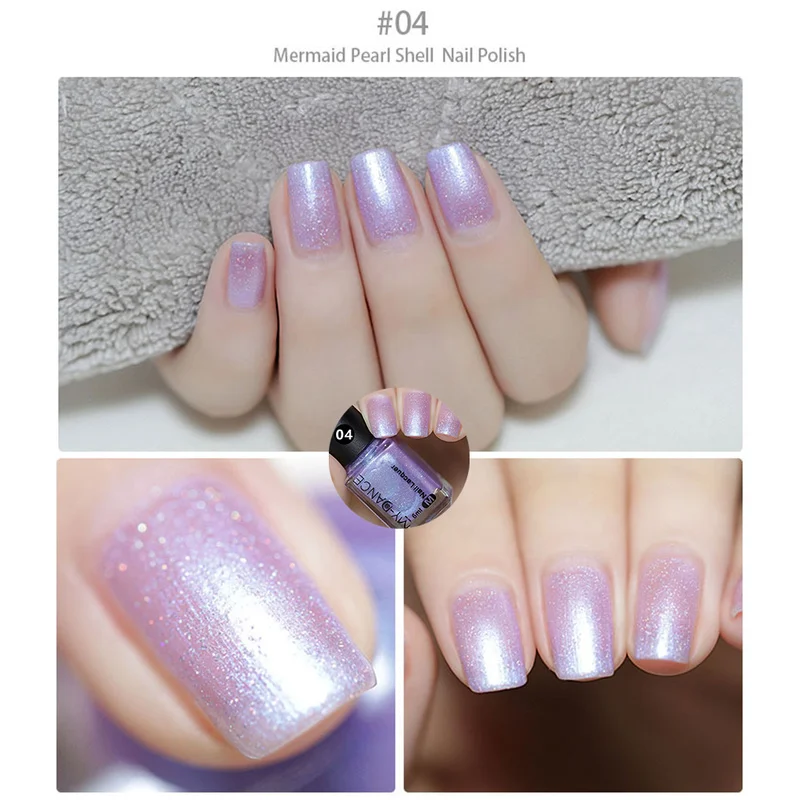 1 шт. долговечный лак для ногтей перламутровый с блестками и жемчугом на водной