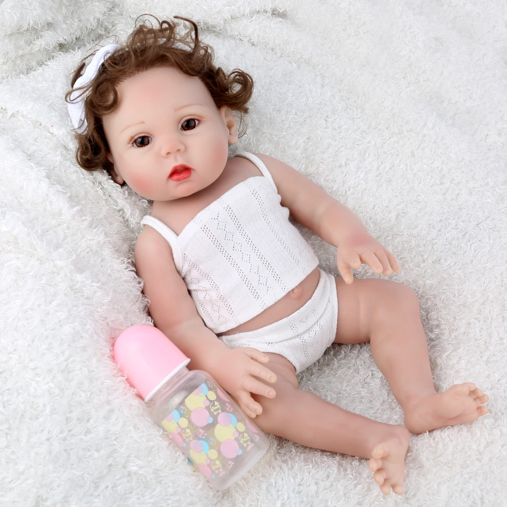 NPKDOLL кукла-Реборн, Реалистичная кукла для новорожденной девочки 48 см, полностью виниловые силиконовые милые куклы, подарок на день рождения, игрушки для ванной