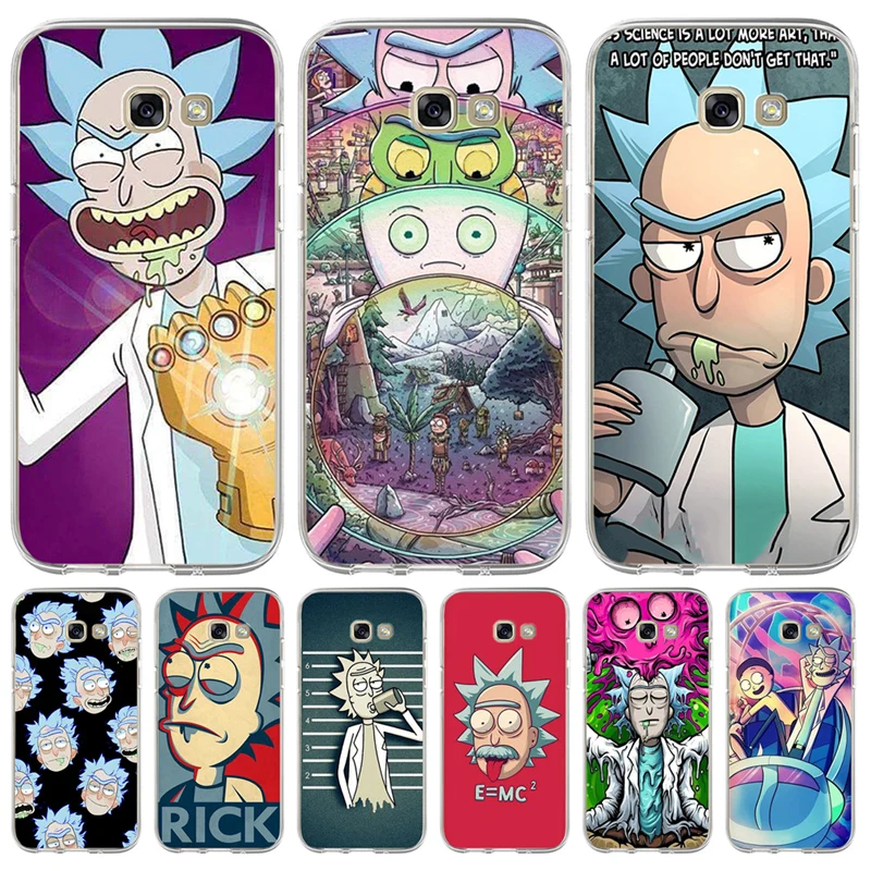 Для Samsung Galaxy S6 S7 S8 S9 Edge Plus A3 A5 A7 A8 2015 2016 2017 2018 J3 funda Etui чехол Rick And Morty Роскошный для