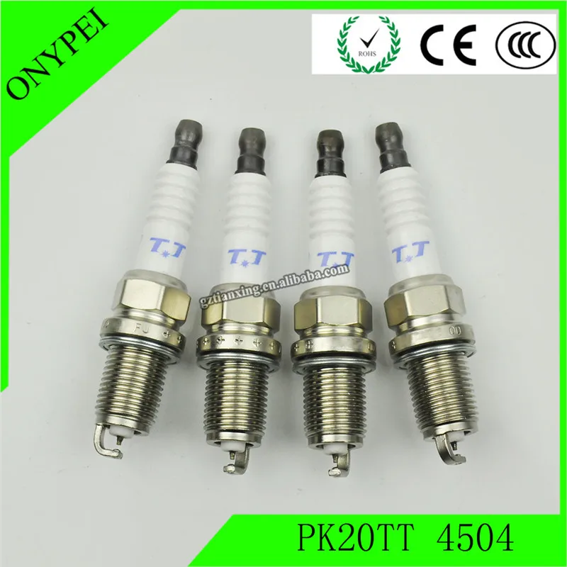 

4-6Pcs PK20TT-4504 Platinum Dual Spark Plug PK20TT 4504 Car Parts Fit For Chevy Mitsubishi BMW Jeep PK20TT-4504