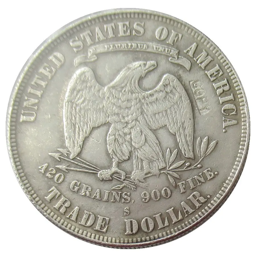 

US Coins (1873-1878)-S TRADE DOLLARS 6pcs COPY Coins Silver Plated