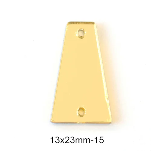 p15-13X23mm 50 шт./упак. шампанское зеркало пришить стразы акриловые Нерегулярные горный хрусталь Flatback зеркало Швейные Стразы для одежды B1059 - Цвет: p15-13X23mm