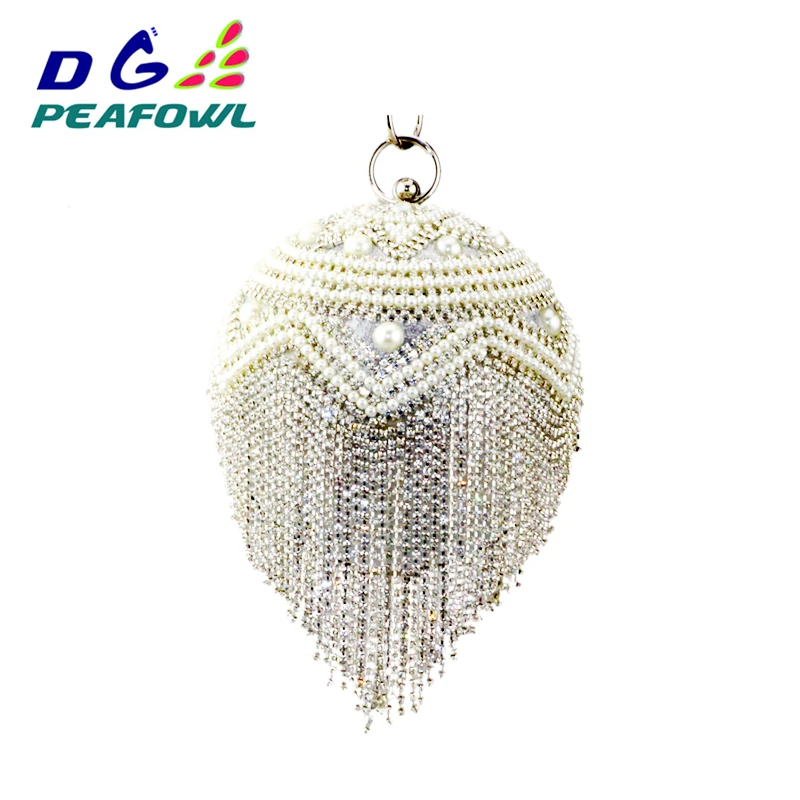 GD Peafowl Женская Роскошная Алмазная кисточка жемчужные бусины Кристалл Свадебный