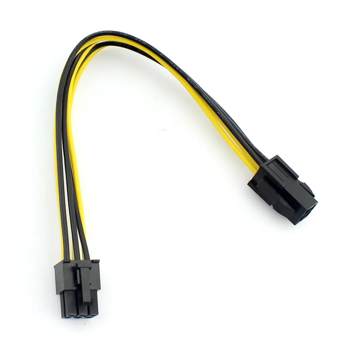 1x высококачественный 18AWG PC CPU 4PIN для GPU PCIe PCI E видеокарта 6Pin 20 см кабель питания
