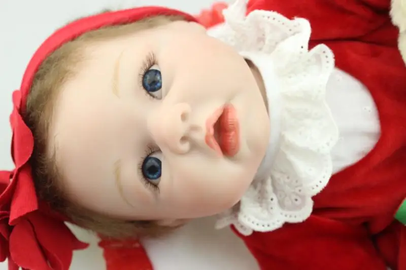 Reborn Baby Doll мягкий силиконовый 22 дюймов 55 см магнитного рот прекрасные