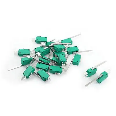 20 шт AC250V/125 V 16A длинный концевой выключатель с прямым рычагом на шарнире SPDT микро