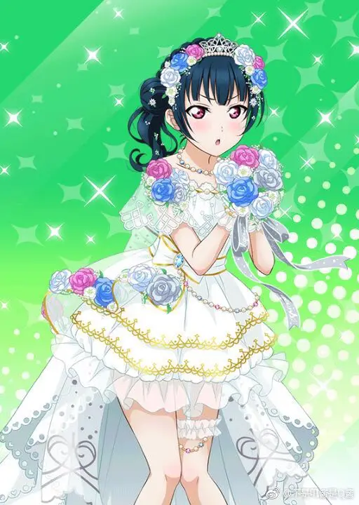 Свадебное платье невесты Love live Sunshine Aqours Tsushima Yoshiko карнавальный костюм