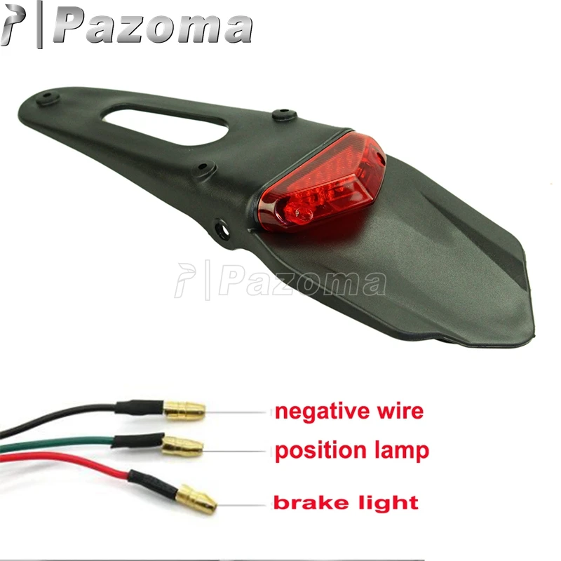 12V мотоцикл светодиодный тормозной фонарь светильник заднее крыло MX эндуро