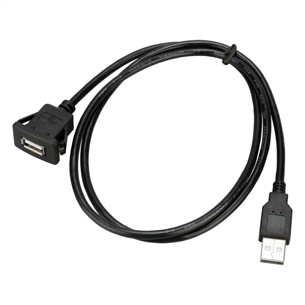 Удлинительный кабель USB с разъемом Папа мама для крепления на панель AUX