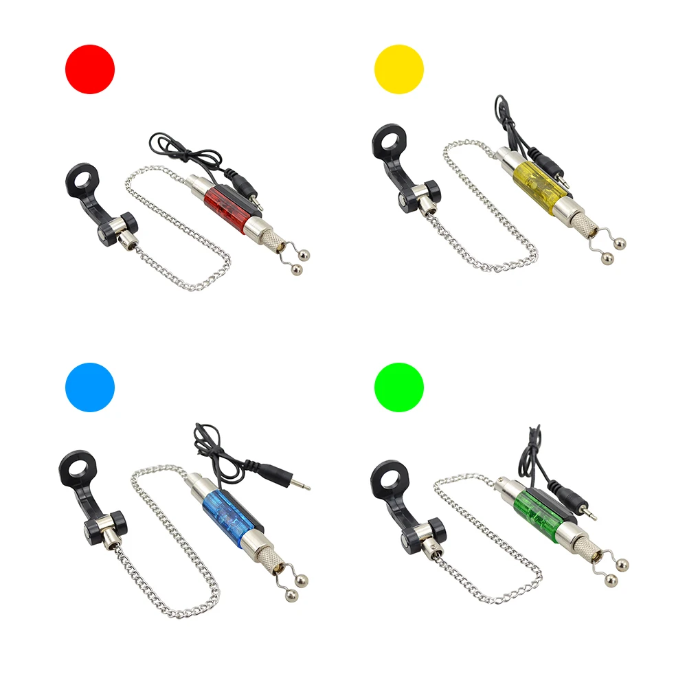 2 Piece Carp Fishing Swingers LED Illuminated Indicator Stainless Steel for Fishing Bite Alarm Tackle