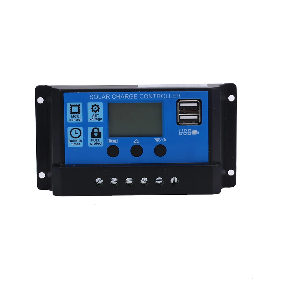 Cewaal высокое качество 10А 12/24 в USB LCD ШИМ Солнечная Панель Система регулятор заряда