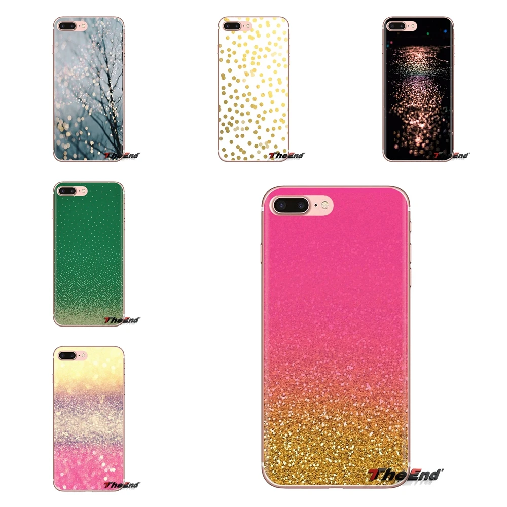 Силиконовый чехол для Xiaomi Mi3 Samsung A10 A30 A40 A50 A60 A70 Galaxy S2 Note 2 Grand Core Prime Kawaii Gold Confetti Dots |