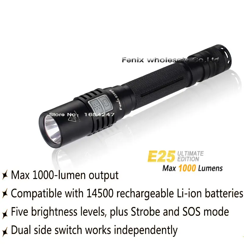 2015 Новый Fenix E25 UE Cree XP-L светодиодный 1000 люмен Ultimate Edition два 14500 литий-ионных