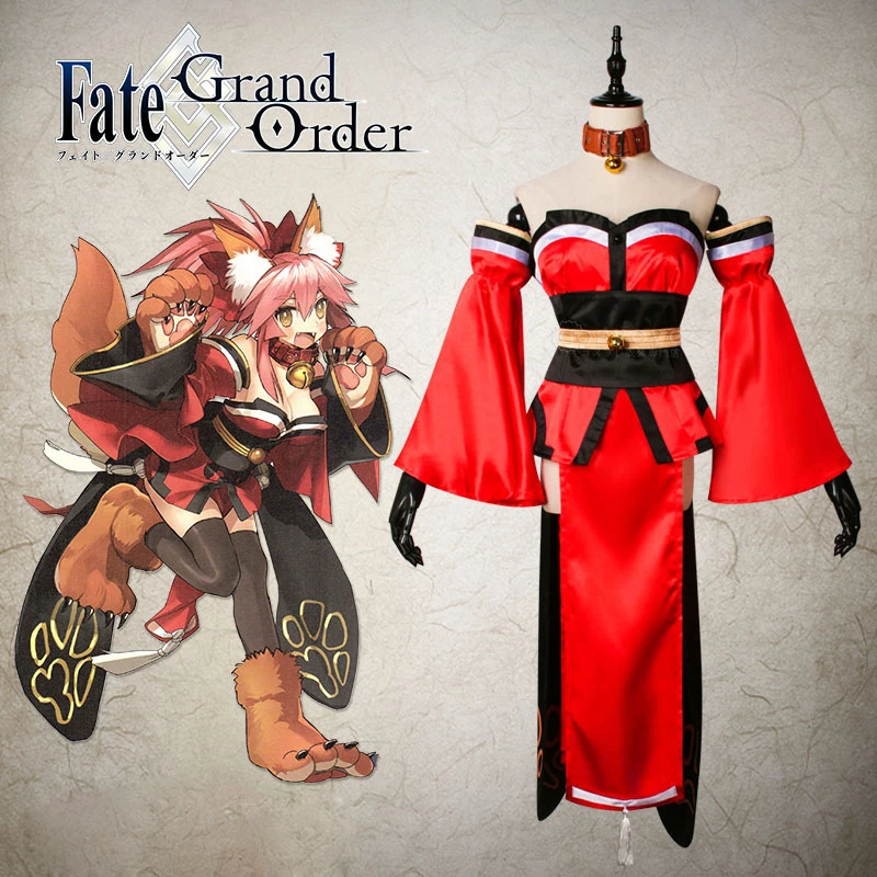 Fate/Grand Order Tamamo no Mae FGO красная униформа косплей костюм Бесплатная доставка|costume