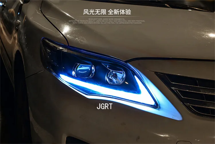 Автомобильный стиль светодиодный фары для Toyota Corolla 11-13 для Corolla Головной фонарь светодиодный объектив двойной луч H7 HID Xenon bi xenon объектив
