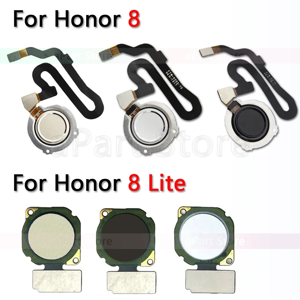 Главная кнопка назад ключ датчик отпечатков пальцев гибкий кабель для Huawei Honor 8 Lite