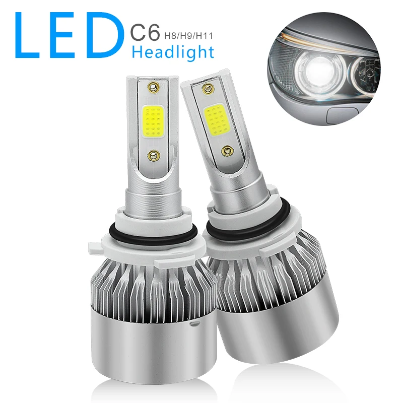 

2PCS Led Car Headlight H7 LED H4 Bulb HB2 H1 H3 H11 HB3 9005 HB4 9006 9004 9007 9012 72W 8000lm Auto Lamps Fog Lights 12V