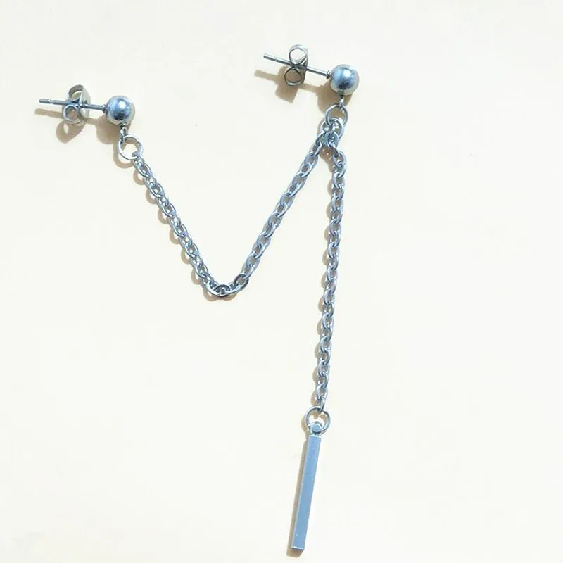 1 шт. модные женские и мужские Двойные серьги корейские ювелирные изделия