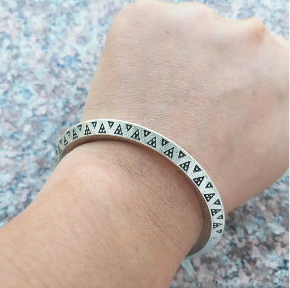 Antique Silver LANGHONG 1 шт. браслет Викинг языческий скандинавский Реплика браслет деньги браслет - Окраска металла: Antique Silver