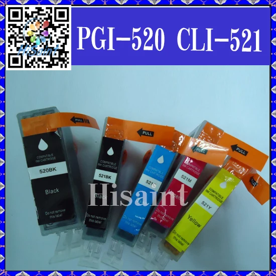 

Чернильный картридж Hisaint 1 комплект для струйного принтера Canon 520 521 PGI520 CLI521 PIXMA MP640 560/IP4700/3600/MX870 860 Real