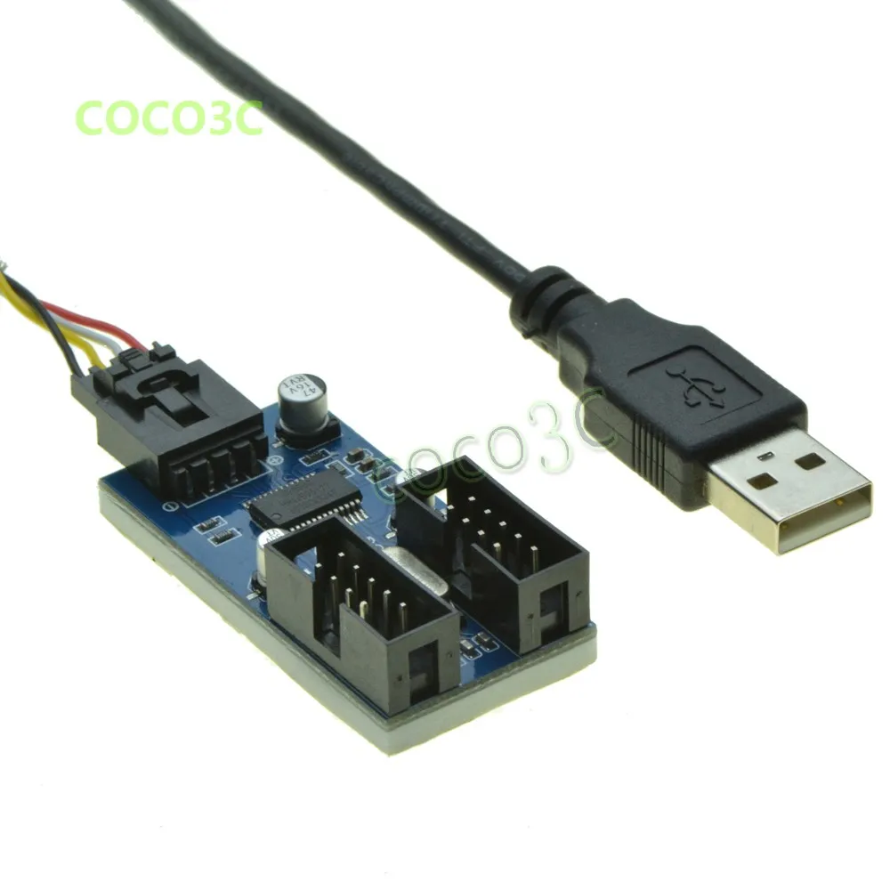 USB 2 0 A папа от 1 до 9 контактный разъем Женский Удлинительный кабель карта