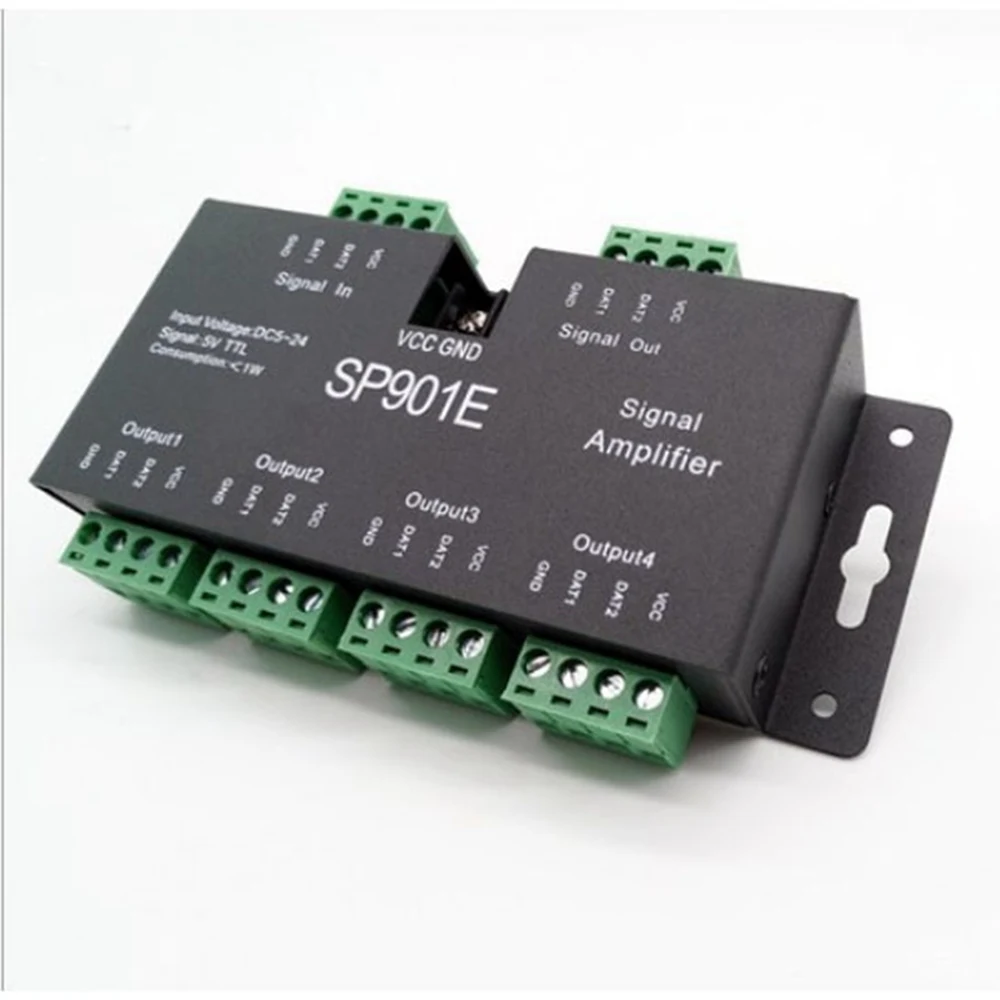 SP901E RGB LED усилитель Сигнала контроллер SPI выходной сигнал 4 управления группа WS2811