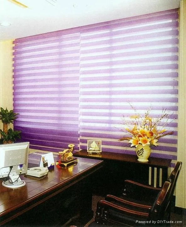 Шторы Зебра из 100% полиэстера фиолетовые полупрозрачные оконные шторы