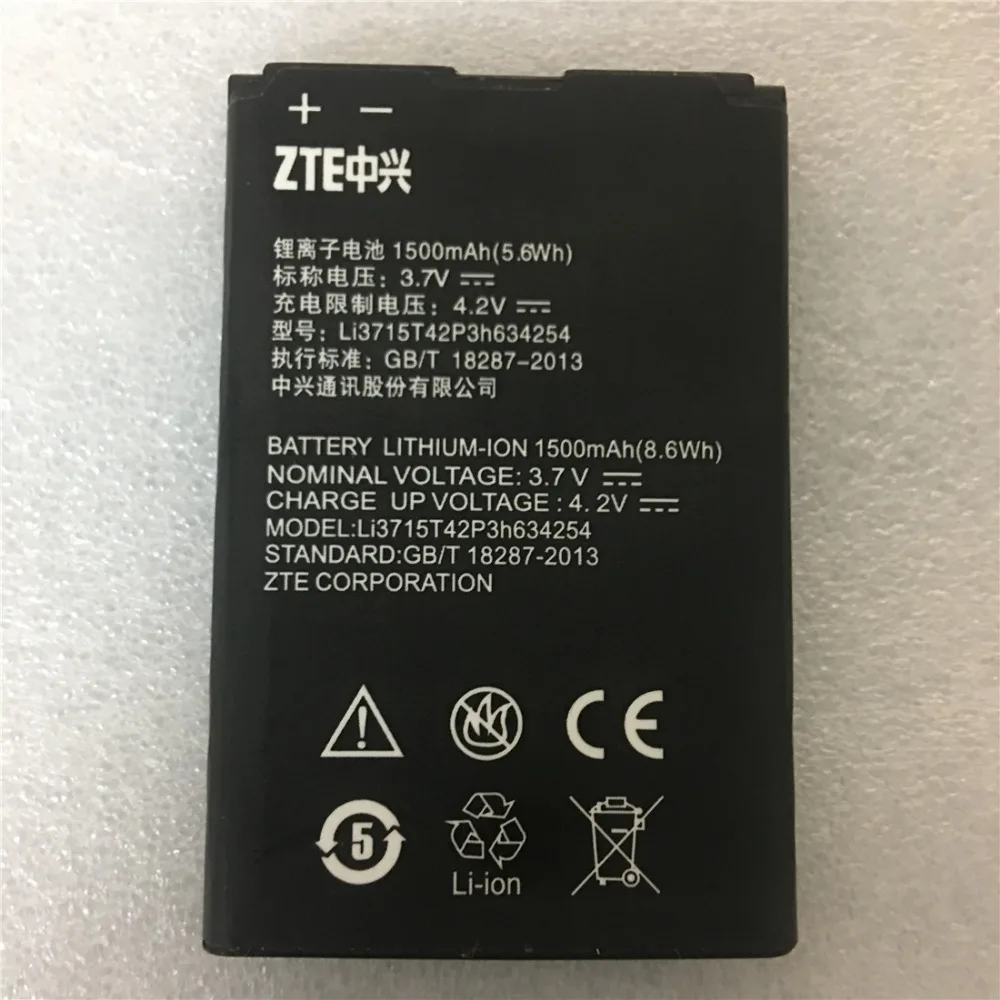 

3,7 V 1500mAh Li3715T42P3h634254 для ZTE Leo Q1 батареи в наличии номер отслеживания