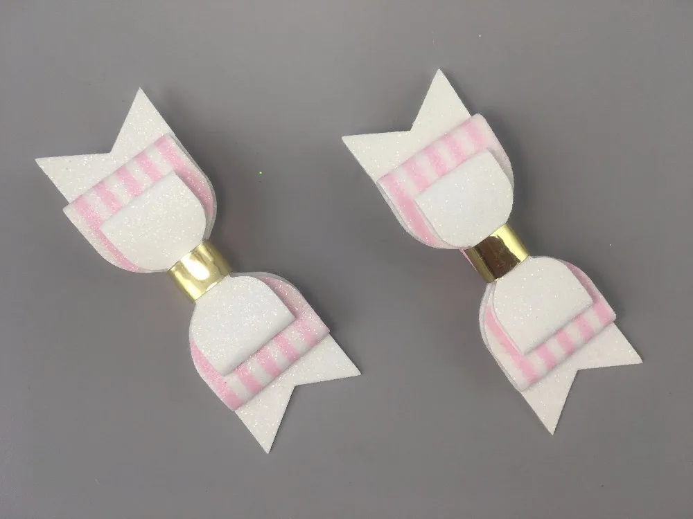 Бутик 10 шт. модные блестящие милые заколки для волос с бантом однотонные кавайные