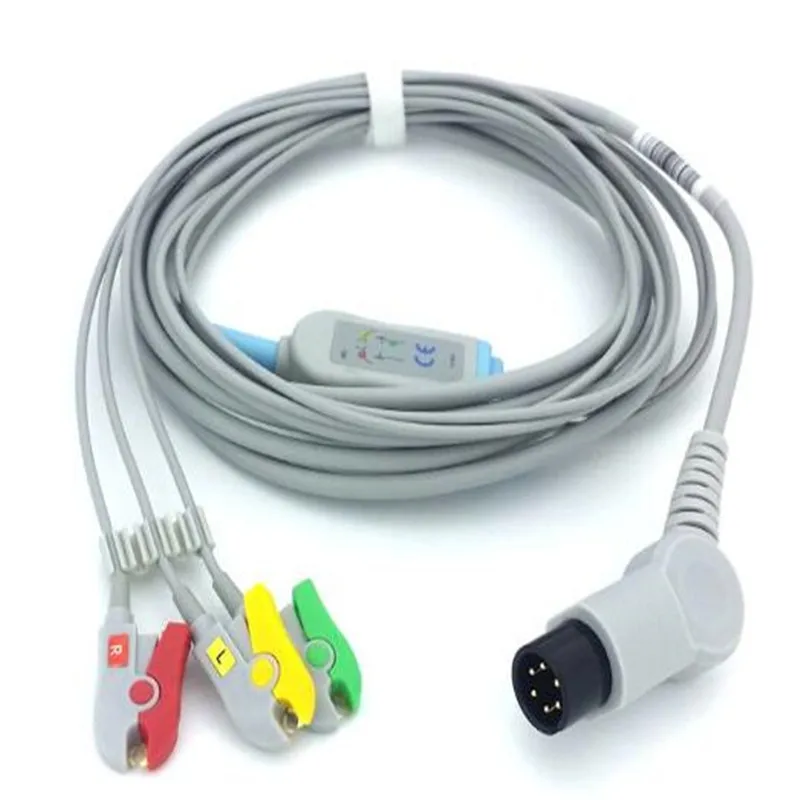 Бесплатная доставка Универсальные AAMI 6 контактные цельные 3 зажимы для кабеля