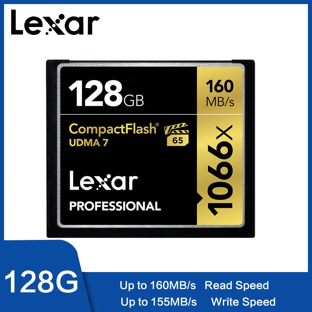 Lexar UDMA 7 CF карт 1066x16 Гб оперативной памяти 32 встроенной до 160 МБ/с. VPG 65 64 128 ГБ 256 карта