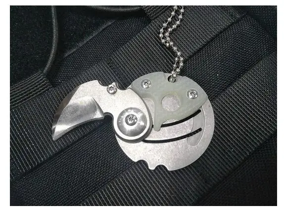 Coins folding knife 440C fixed blade Key Chain Letter Opener outdoor Survival camp Tactical hunting pocket knives EDC tools gift | Спорт и