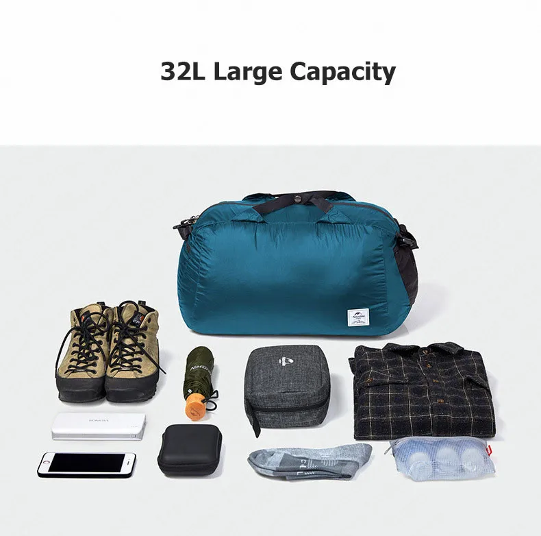 Naturehike модернизированная 32L хранение дорожных сумок сумка 145 г 20D Кремниевая клетчатая ткань Сверхлегкая Портативная Складная спортивная сумка
