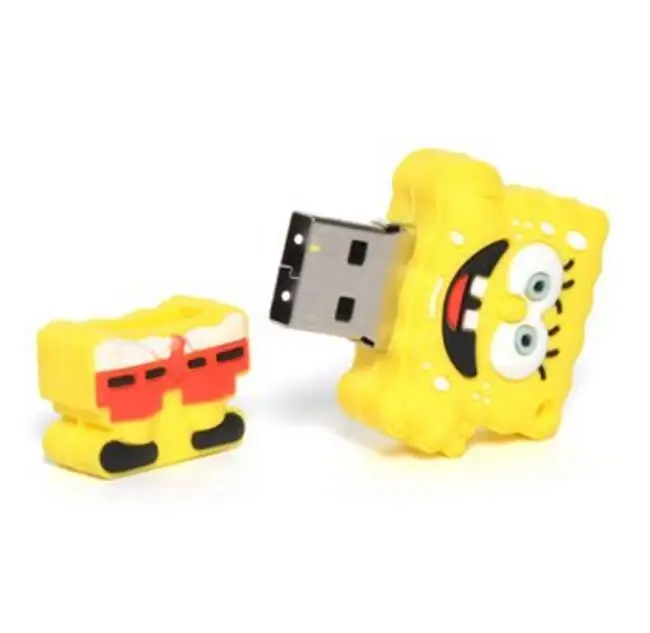 Флеш накопитель USB 128 ГБ флеш с мультяшным рисунком губки боба 8 16 32 64 2 0|memory stick|pendrive