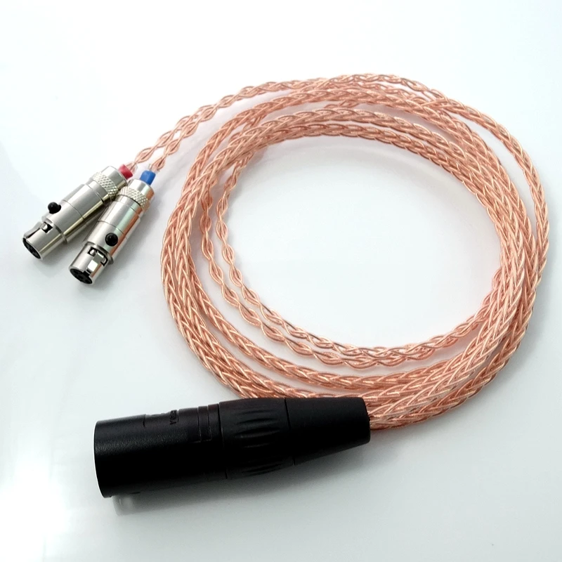 2 5 м 4-контактный сбалансированный DIY Hi-end Hi-Fi 8 ядер 5n Pcocc медный кабель для