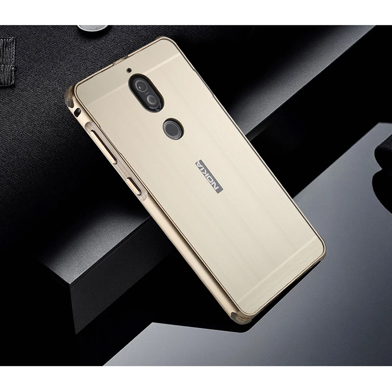 Для Nokia 6 7 7 Plus 8 чехол Гибридный 2 в 1 Броня Капа Алюминиевый металлический бампер матовый PC чехол для Nokia 7 7 Plus тонкий чехол