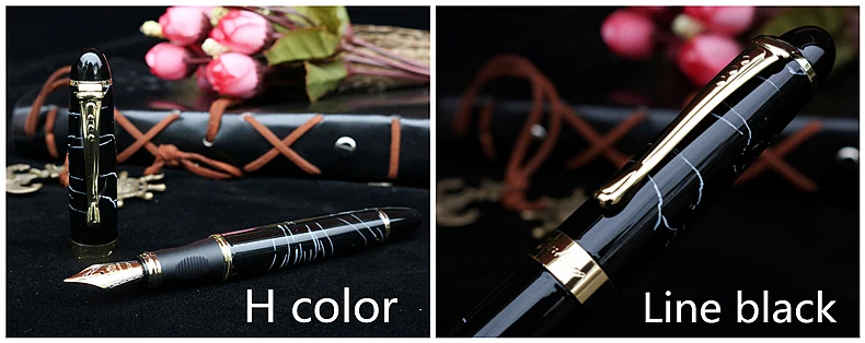 JINHAO X450 передовые перьевая ручка, покрытие из 18 к GP чернильная ручка NIB больше цветов на выбор упаковки с черной ручкой мешочек Горячая распродажа