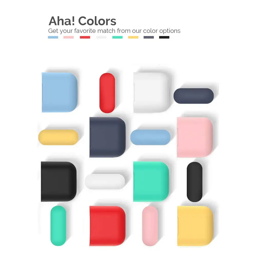 Duotone чехол для наушников для AirPods силиконовый защитный чехол для Apple AirPods чехол для зарядки противоударный защитный чехол