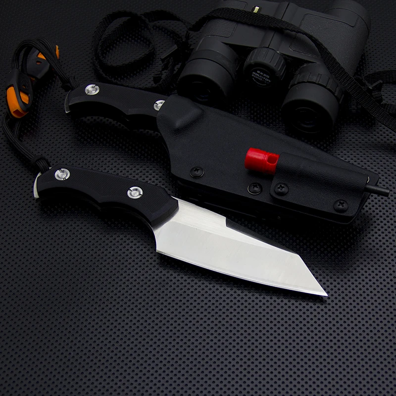 EDC Полный Тан выживания фиксированным лезвием нож D2 стальной тактический