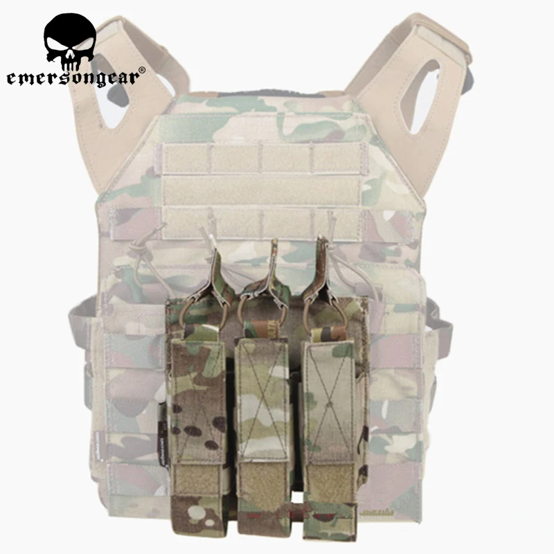 Emerson страйкбол охотничий Тактический модульный MOLLE с тройным открытым верхом SMG Mag