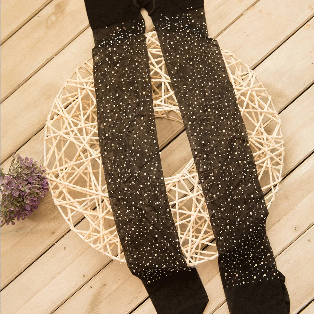 2019 Women Bling Crystal Rhinestone Fishnet Pantyhose Tights Lady Girls Shiny Stockings Accessories | Женская одежда