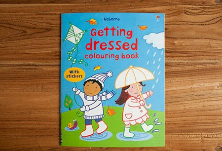 getting dressed Дети учиться рисовать книги с наклейками с персонажами из мультфильмов для детей раскраски Животные динозавр грузовик-экскаваторы для детского сада - Цвет: getting dressed