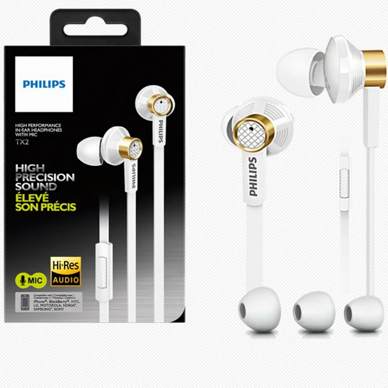 Оригинальные Наушники Philips Tx2 высокого разрешения HIFI Fever наушники ухо с