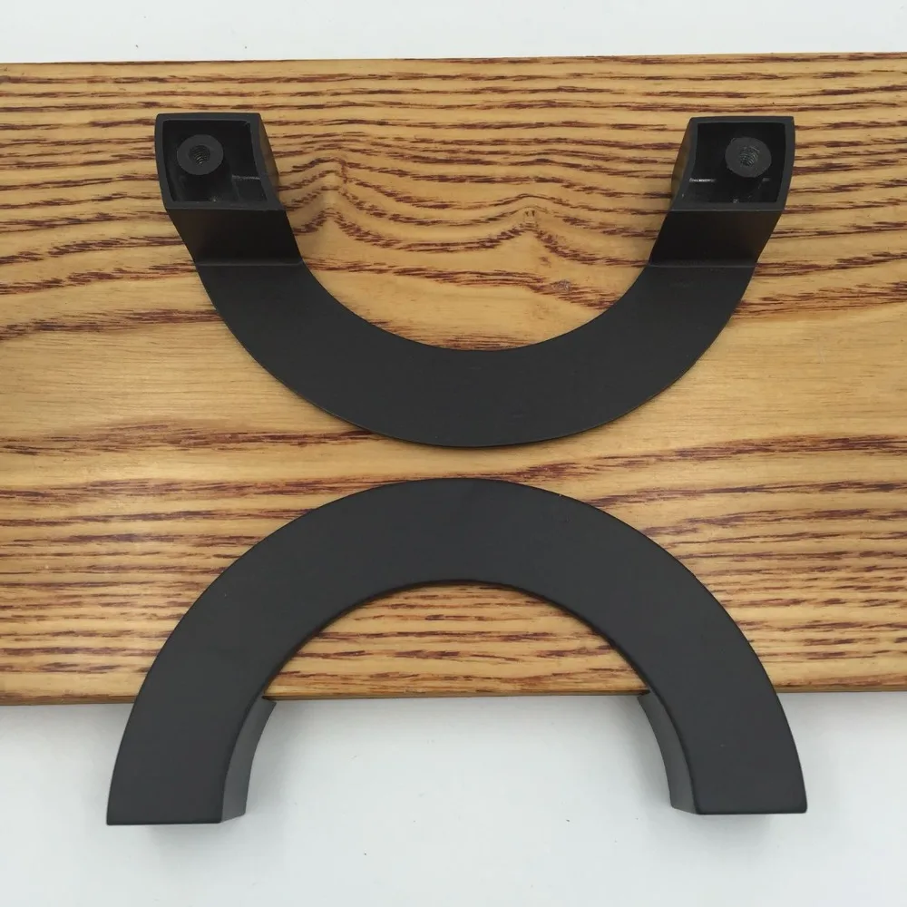 Высококачественные полукруглые ручки 96 мм черные замак для выдвижных ящиков