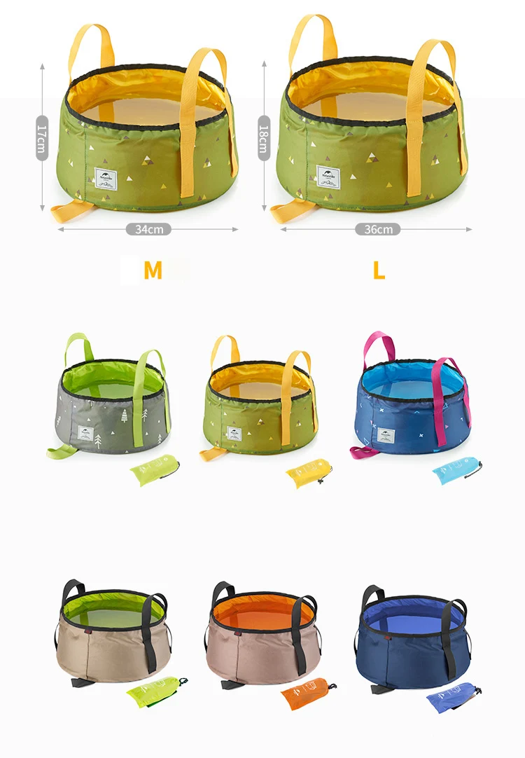 Naturehike Сверхлегкий складной 10L/16L портативный ведро открытый умывальник складной контейнер для воды кемпинг Пикник мыть ведро