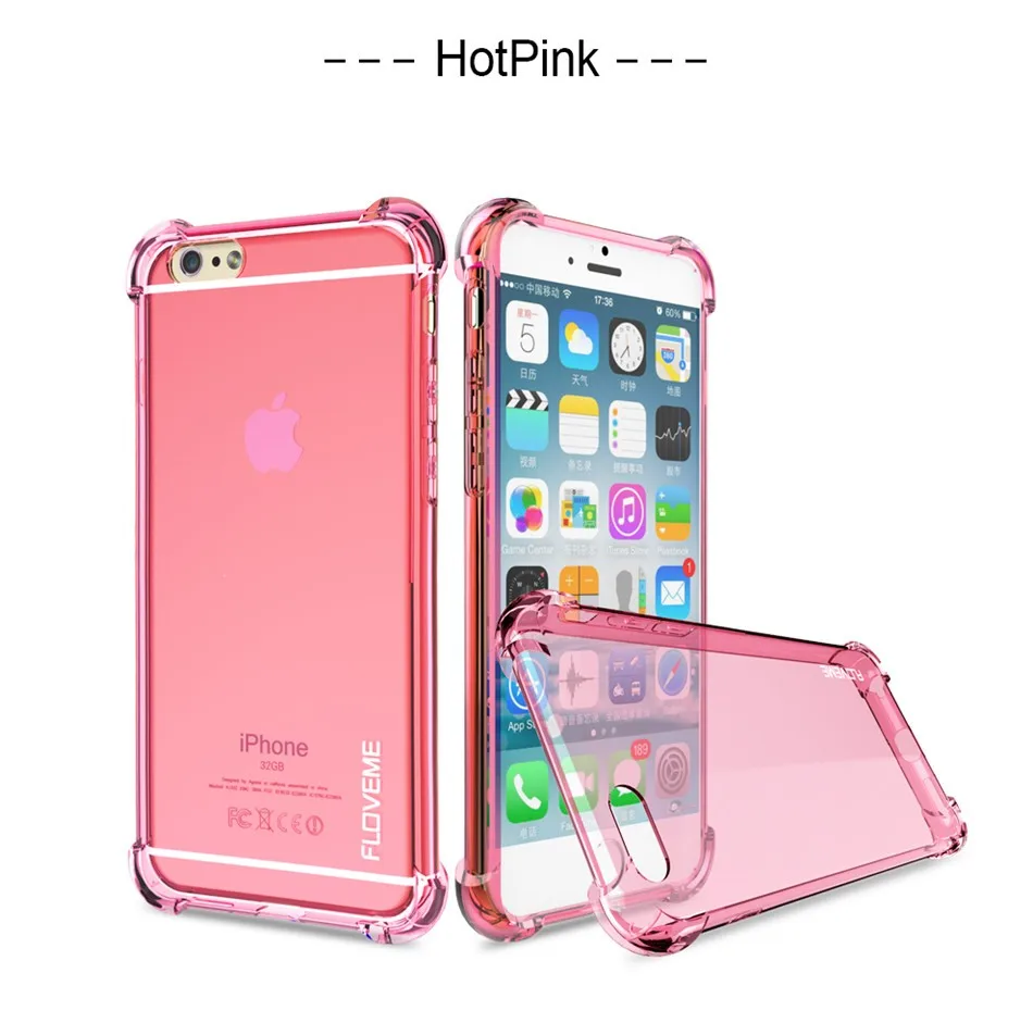 Floveme чехол для iPhone 6 S iPhone6 6 S iPhone 7 чехол плюс Crystal Clear Мягкие TPU Тонкий прозрачный чехол телефона Капа для iPhone 7 чехол на айфон 6 6s Plus чехол на айфон 7 7 Plus чехлы на телефон чехол на айфон