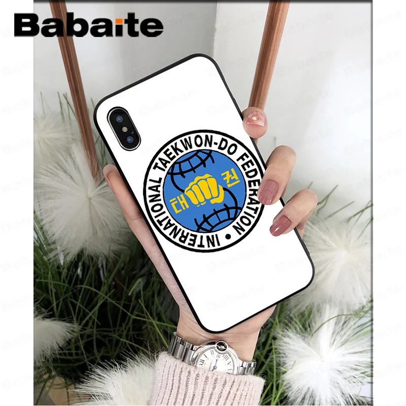 A10 Babaite Kungfu тхэквондо черный мягкий ТПУ чехол для телефона чехол для Apple iPhone 7 8 6 6S Plus X XS MAX 5 5S SE XR чехол - Цвет: A10