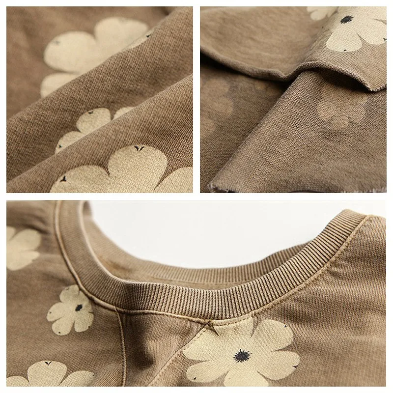 Женская футболка с цветочным принтом elseisle в стиле Харадзюку корейский стиль