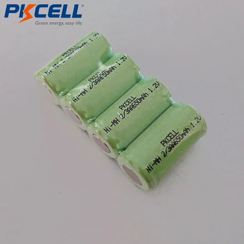 20шт 1 2 V 650mAh 2/3AA NiMh аккумуляторная батарея с плоским верхом PKCELL промышленные Ni MH